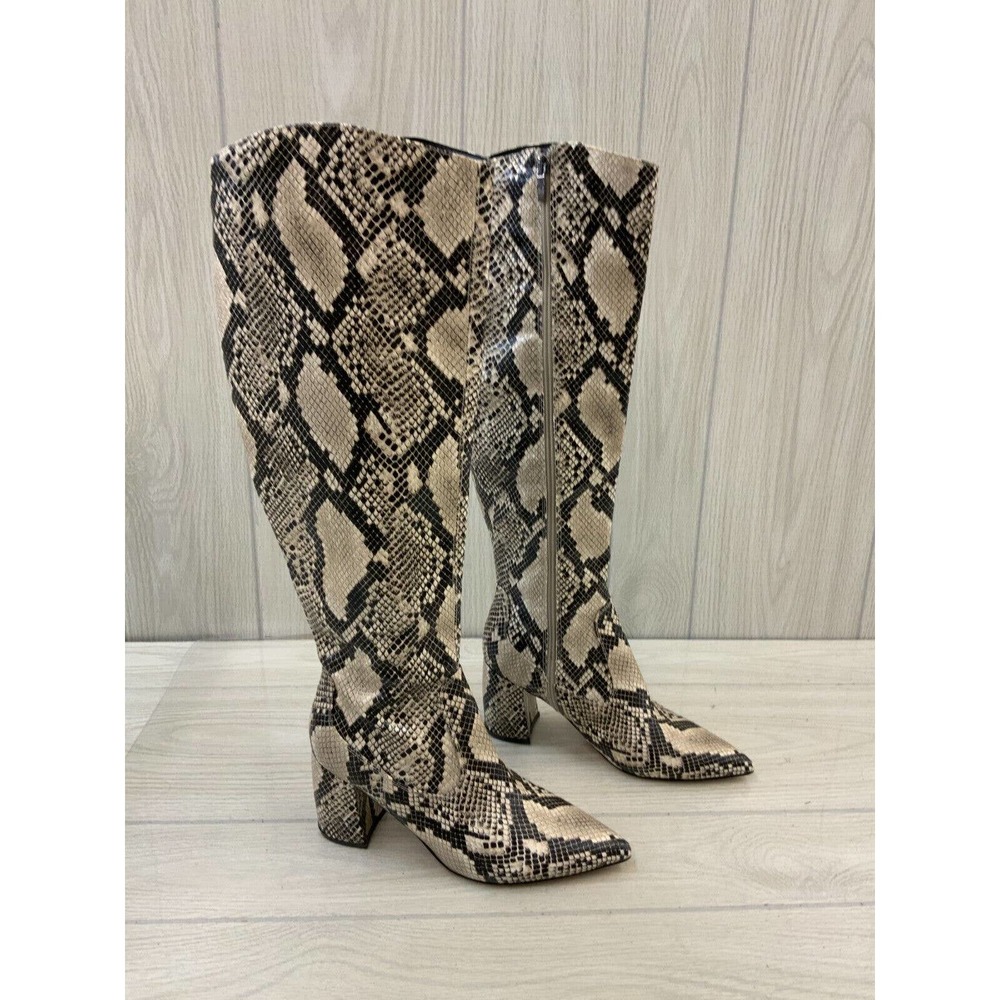Marc Fisher Snake Print Heeled Boots - image 4